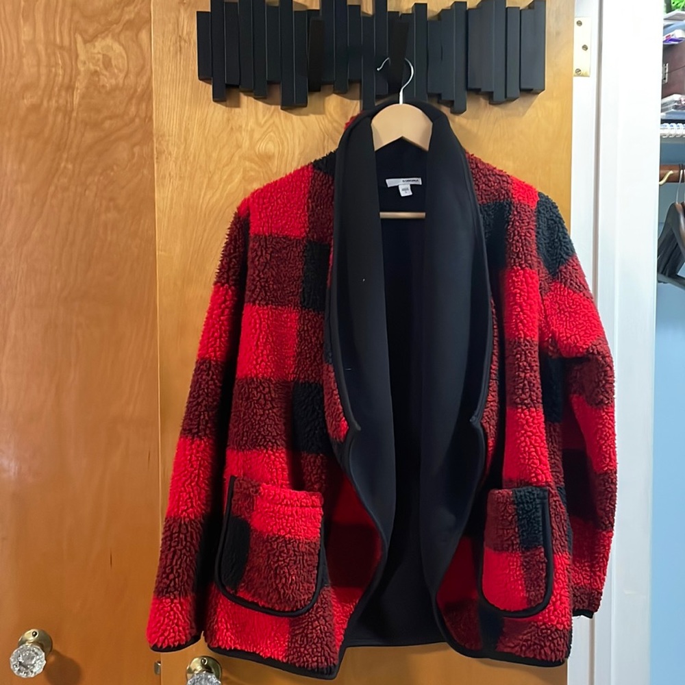 Sonoma plaid fluffy pajama cardigan